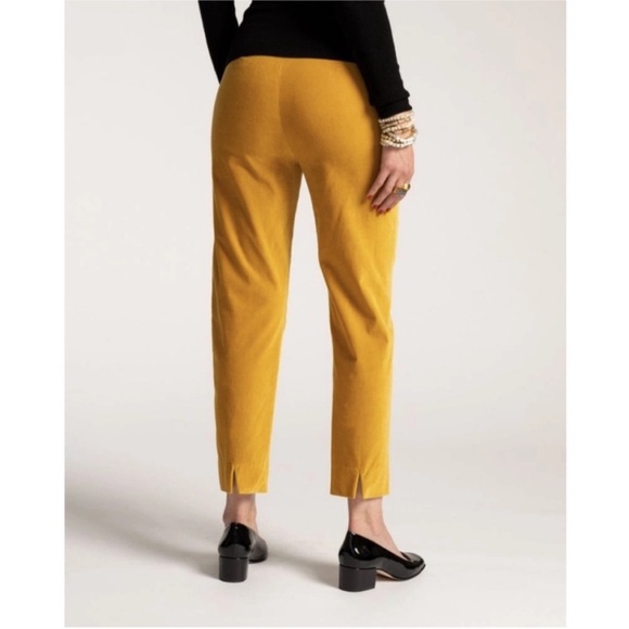 Frances Valentine Mustard Yellow Velvet Pants Sz. 8 - Picture 2 of 4